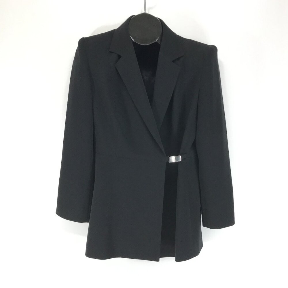 Vintage Ice Cube by Michael Asymmetrical Blazer Women's Size 10 Petite Black